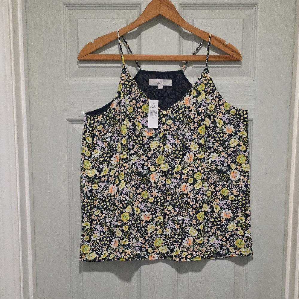 LOFT Floral sleeveless Camisole Blouse Tank Top